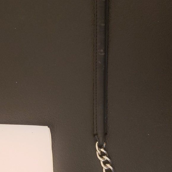 Vintage Lauren Ralph Lauren Silver Chain Belt Black Leather MEDIUM - Picture 11 of 14